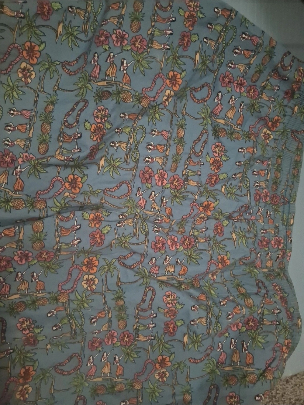 Blue Tropical Floral Hawaiian Mem Shorts VINTAGE 90S